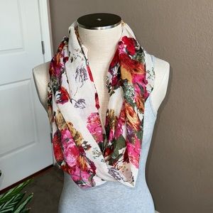 Floral infinity scarf